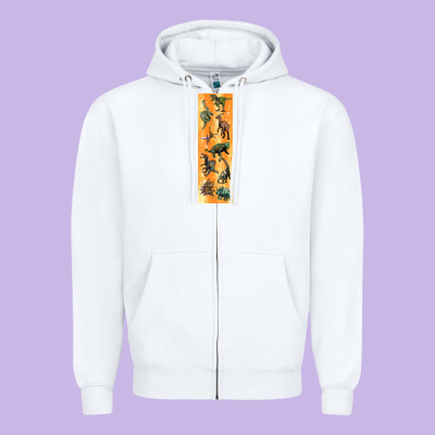Dinosaurs Pen Wrap Zipper Hoodie Designed By Artiststas