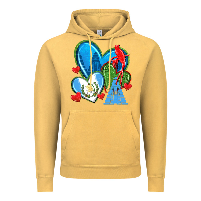 Guatemala Hearts Vintage Hoodie by texasbilliewilder | Teevron