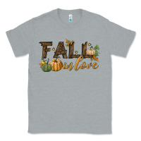 Heather Grey fall in love Classic Tee - BundleAndBundleShop