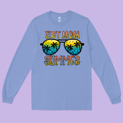Hot Mom Summer Long Sleeve Tee Designed By Cowhidedigitalart