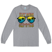 Heather Grey hot mom summer Long Sleeve Tee - CowhideDigitalArt
