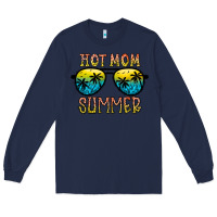 Navy hot mom summer Long Sleeve Tee - CowhideDigitalArt