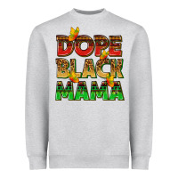 Heather Grey dope black mama with butterflies Heavyweight Sweatshirt - texasbilliewilder