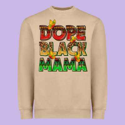 Heavyweight Sweatshirt dope black mama with butterflies