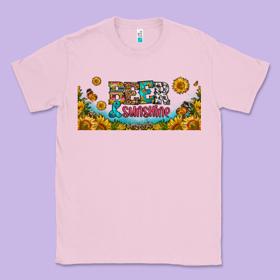 Beer And Sunshine 16oz Libbey Cup Classic Tee Designed By Hra Design Shop