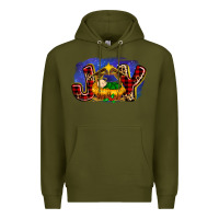Army Green baby jesus joy Premium Hoodie - MaliasSmallBusiness