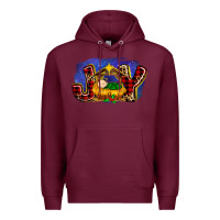 Burgundy baby jesus joy Premium Hoodie - MaliasSmallBusiness