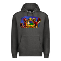 Charcoal Heather baby jesus joy Premium Hoodie - MaliasSmallBusiness