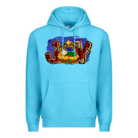 Ocean Blue baby jesus joy Premium Hoodie - MaliasSmallBusiness