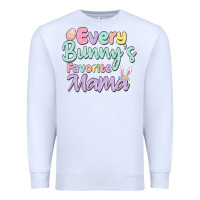 White every bunny's favorite mama Premium Sweatshirt - MaliasSmallBusiness