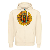 Sandshell our lady of guadalupe sunflower Zipper Hoodie - JahusDesignShop