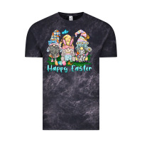 Cloud Black happy easter gnome Vintage Tee - BarkalooDesign