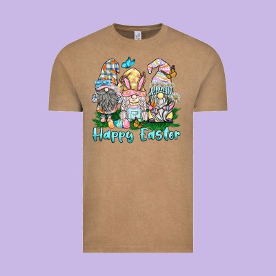 Happy Easter Gnome Vintage Tee Designed By Barkaloodesign