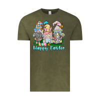 Vintage Olive happy easter gnome Vintage Tee - BarkalooDesign