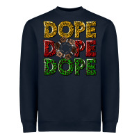 Navy dope dope dope Heavyweight Sweatshirt - texasbilliewilder