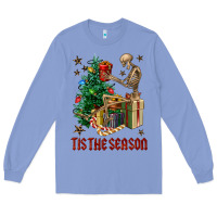 Colony Blue Skeleton tis the season Long Sleeve Tee - FaDigitalArtStudio