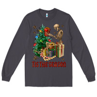 Smoke Skeleton tis the season Long Sleeve Tee - FaDigitalArtStudio