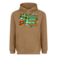 Toasted Coconut Somewhere Between Whiskey and Jesus Heavyweight Hoodie - Jasminsmagicworld