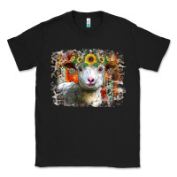 Black sunflower sheep Classic Tee - RacoonDesign