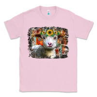 Bubblegum Pink sunflower sheep Classic Tee - RacoonDesign