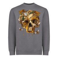 Storm Flower Skeleton Bees Heavyweight Sweatshirt - RanaPortraitStore