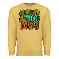 Antique Gold i survived 100 days Premium Sweatshirt - MaliasSmallBusiness