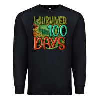 Black i survived 100 days Premium Sweatshirt - MaliasSmallBusiness