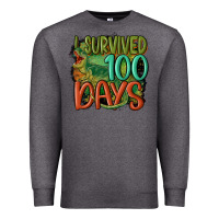 Charcoal Heather i survived 100 days Premium Sweatshirt - MaliasSmallBusiness