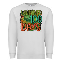 Dove Grey i survived 100 days Premium Sweatshirt - MaliasSmallBusiness