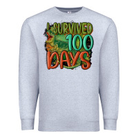 Heather Grey i survived 100 days Premium Sweatshirt - MaliasSmallBusiness