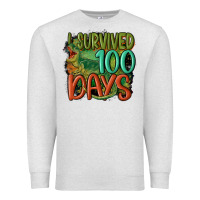 Oatmeal Heather i survived 100 days Premium Sweatshirt - MaliasSmallBusiness