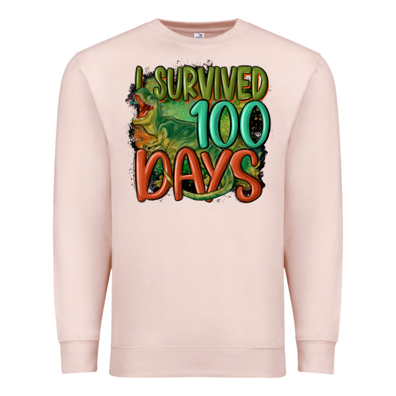 I Survived 100 Days Premium Sweatshirt by MaliasSmallBusiness | Teevron