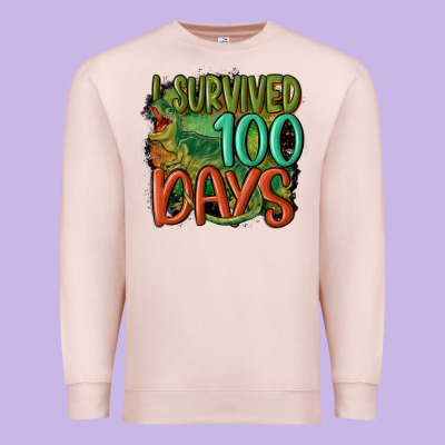 I Survived 100 Days Premium Sweatshirt Designed By Maliassmallbusiness