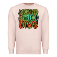Pale Pink i survived 100 days Premium Sweatshirt - MaliasSmallBusiness