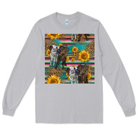 Moon Dust two cute heifers seamless pattern Long Sleeve Tee - HRA Design Shop
