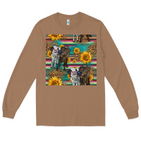 Toasted Coconut two cute heifers seamless pattern Long Sleeve Tee - HRA Design Shop