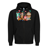 Baking Coffee Cups Zipper Hoodie | Teevron