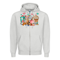 Dove Grey baking coffee cups Zipper Hoodie - Jasminsmagicworld