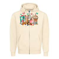 Sandshell baking coffee cups Zipper Hoodie - Jasminsmagicworld