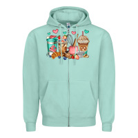 Seafoam baking coffee cups Zipper Hoodie - Jasminsmagicworld