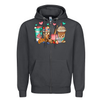 Smoke baking coffee cups Zipper Hoodie - Jasminsmagicworld