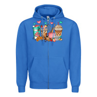 True Royal baking coffee cups Zipper Hoodie - Jasminsmagicworld