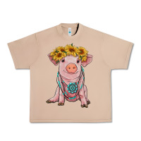 Burro sunflower pig with gemstone Urban Heavy Tee - RanaPortraitStore