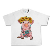 Lunar Rock sunflower pig with gemstone Urban Heavy Tee - RanaPortraitStore