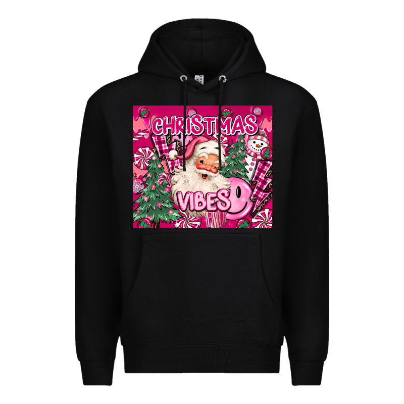 Pink Christmas Vibes Premium Hoodie by MaliasSmallBusiness | Teevron