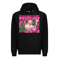 Black pink christmas vibes Premium Hoodie - MaliasSmallBusiness