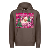 Coffee pink christmas vibes Premium Hoodie - MaliasSmallBusiness