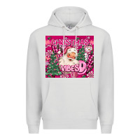 Dove Grey pink christmas vibes Premium Hoodie - MaliasSmallBusiness