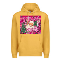 Mustard pink christmas vibes Premium Hoodie - MaliasSmallBusiness