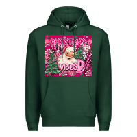 Sports Green pink christmas vibes Premium Hoodie - MaliasSmallBusiness